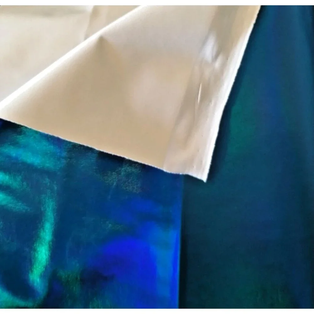 Blue Shimmer Mirror Foil Fabric BTY, Polyester/Spandex, Cosplay by Yaya Han NEW!
